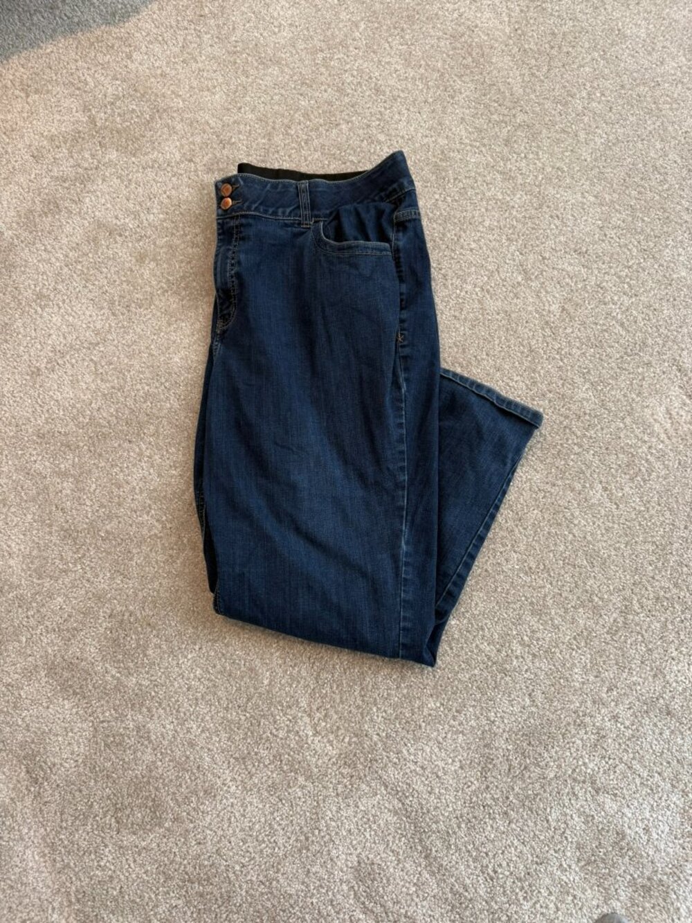 Lane Bryant Straight Leg Jeans 22 Short Dark Wash Stretch Plus Size - Picture 5 of 11